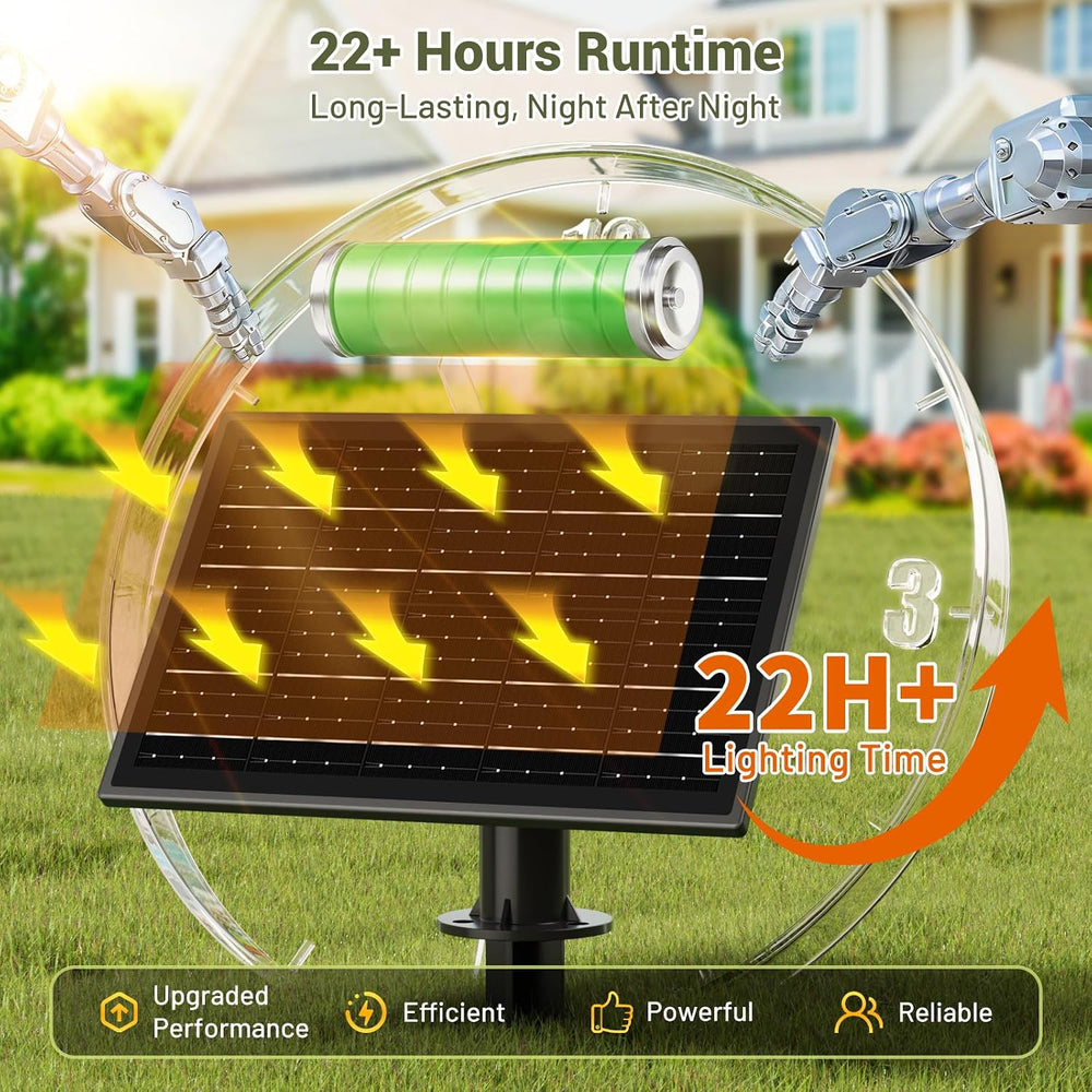 200FT Solar String Lights Outdoor Waterproof 72+2 LED Bulbs, Solar Powered wi...