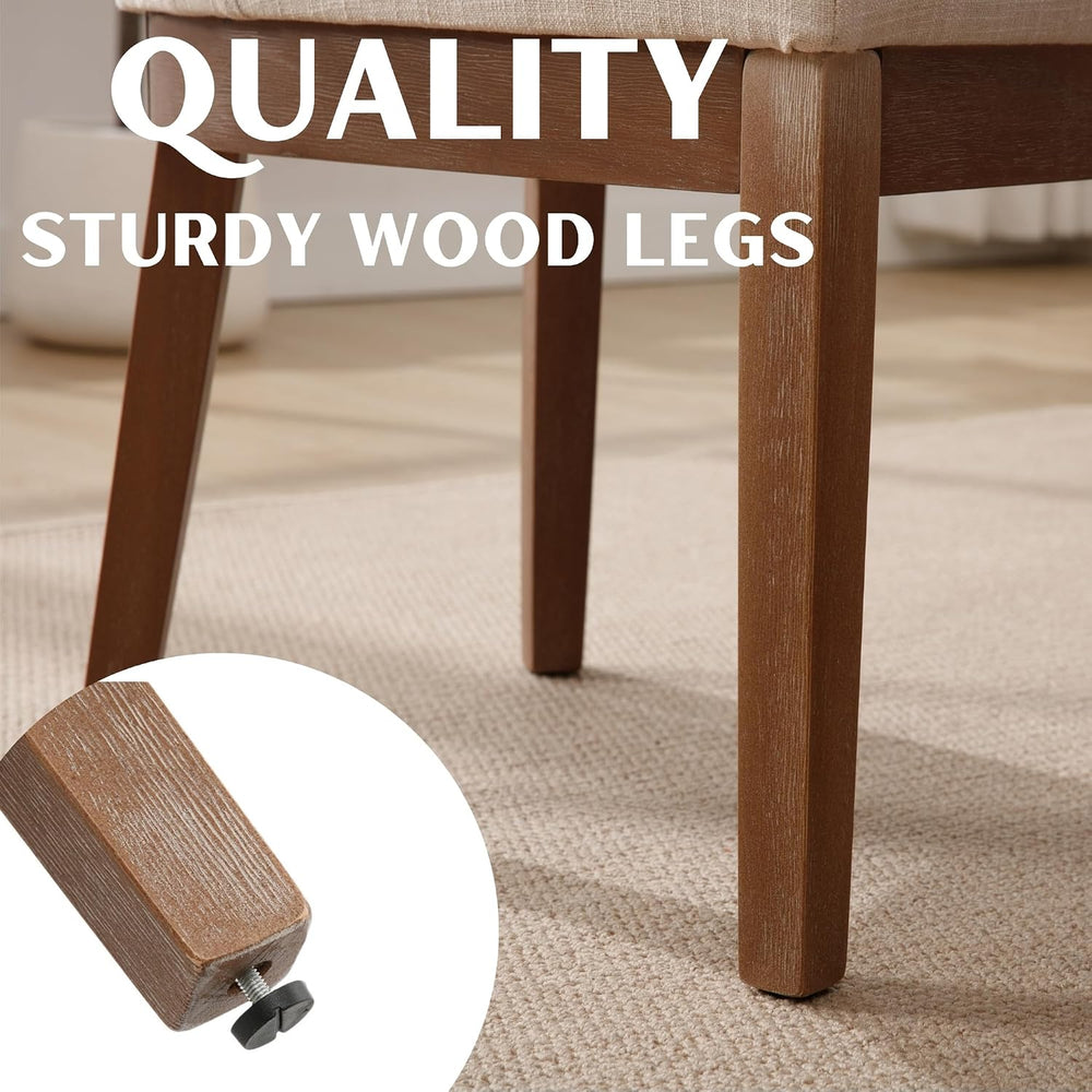 RIVOVA Upholstered Dining Chairs Set of 6, Modern Wooden Dining Room Chair Li...