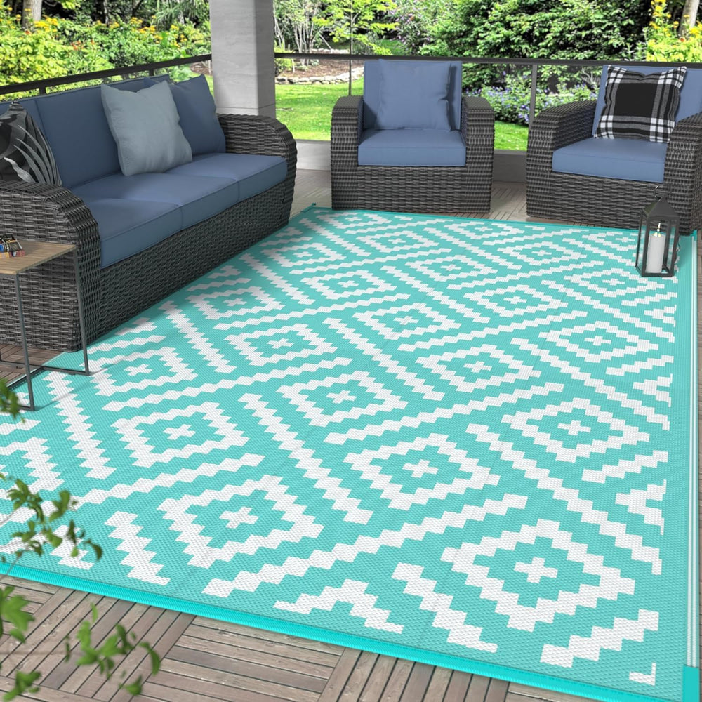 GENIMO Outdoor Rug for Patio Clearance, 6'x9' Waterproof Camping Mat,...
