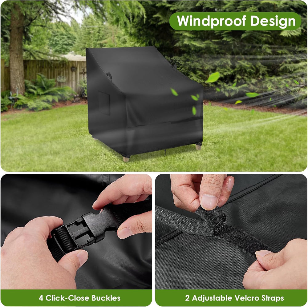 Outdoor Patio Adirondack Chair Covers 2 Pack, 28"W x 34"D x 42"H