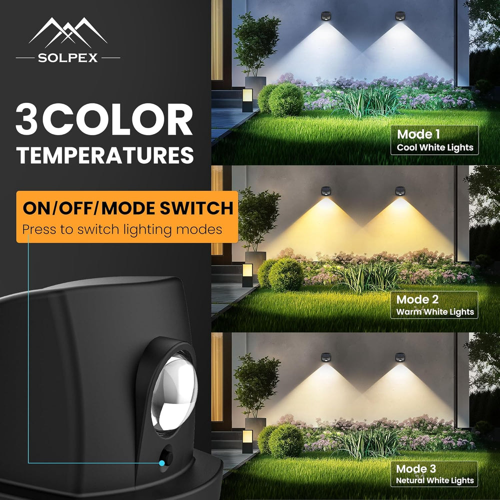 Solar Lights Outdoor Waterproof, Solar Stair Lights Outdoor Decor 12 Pack