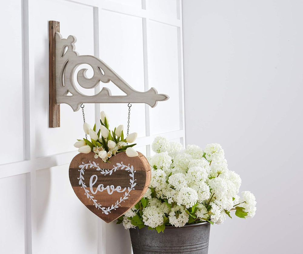 K&K Interiors Arrow Replacement Decorative Hanging Sign, White, 17" ...