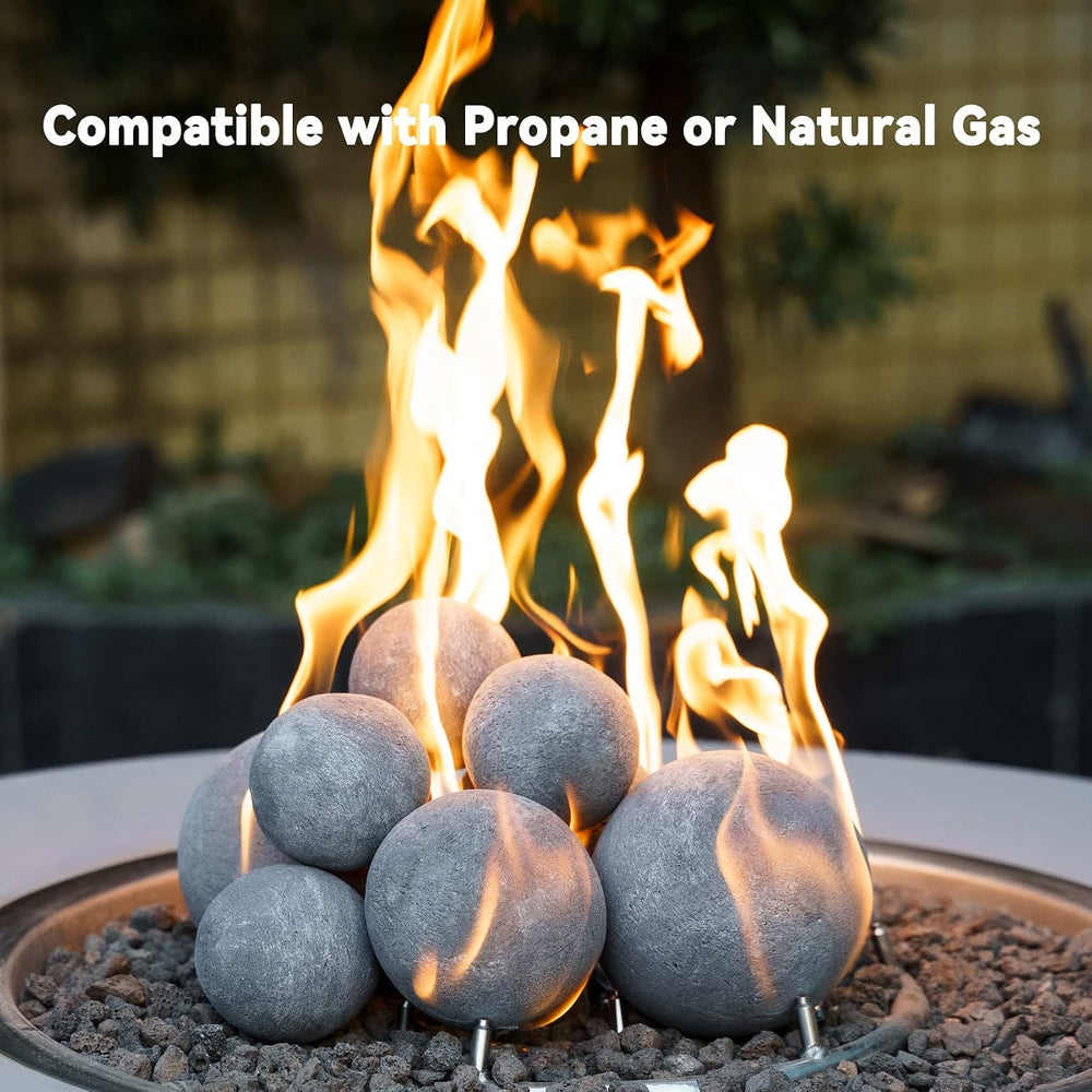 Skyflame 3 Inch Gray Fireplace Balls for Fire Pit Decorative