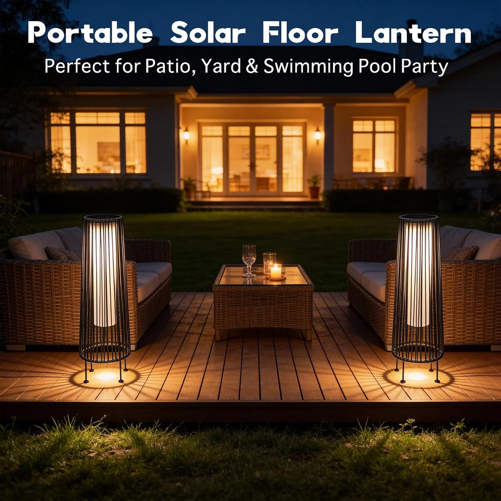 EcoGreen Solar Lights Outdoor Waterproof, Solar Floor lamp for Patio