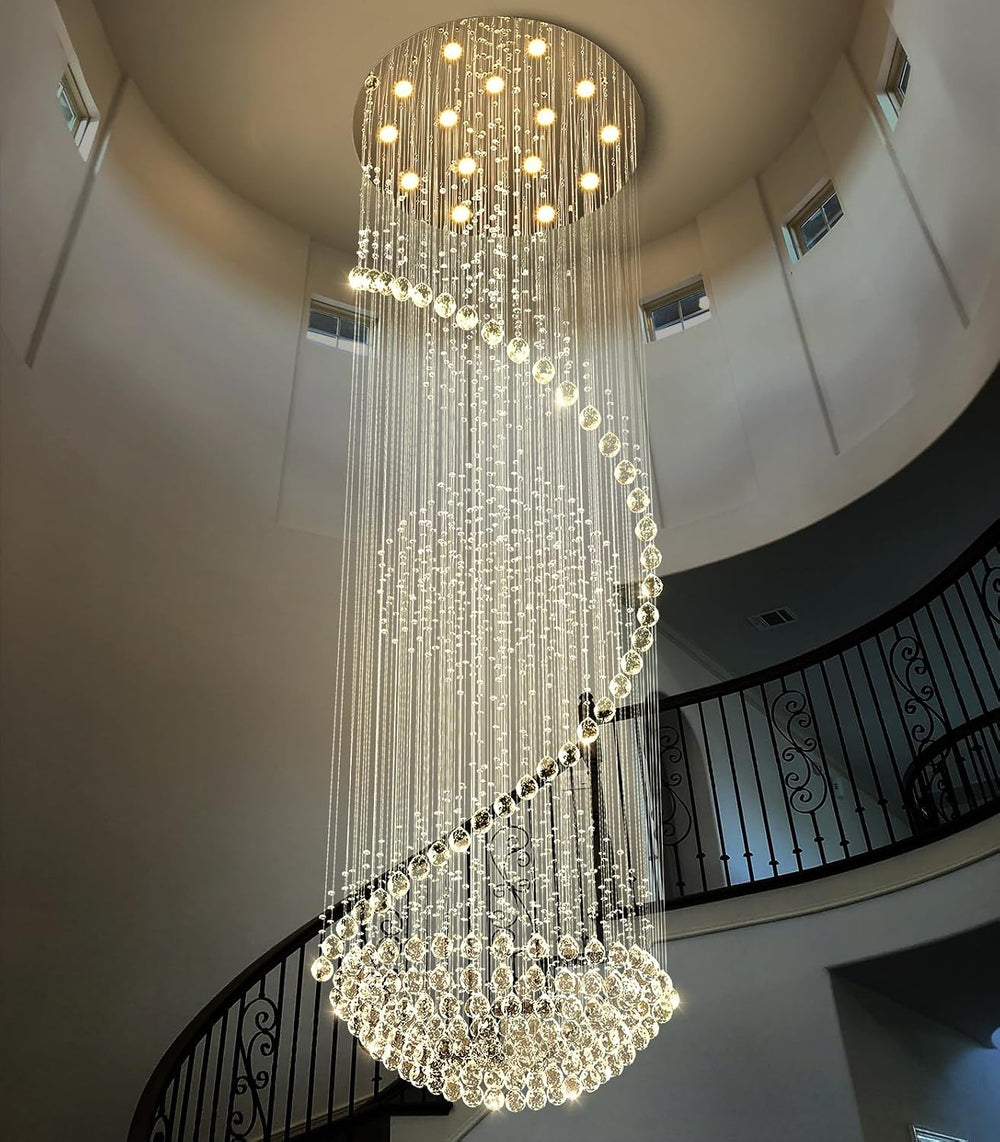 D40'' x H120'' Crystal Chandelier High Ceiling Chandeliers fo...