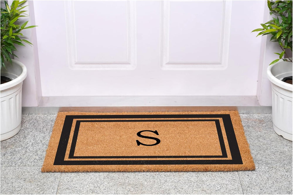 Calloway Mills 152962436S Black Border 24" x 36" Monogram Doormat, ...