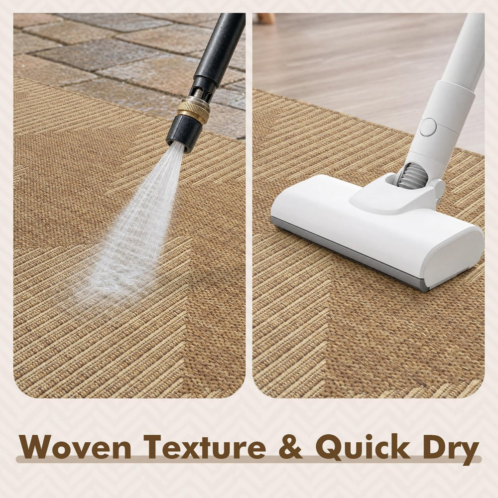 MontVoo-Outdoor Rug Carpet Patio Rug 4x6 ft Polypropylene Indoor Outdoor Rugs...