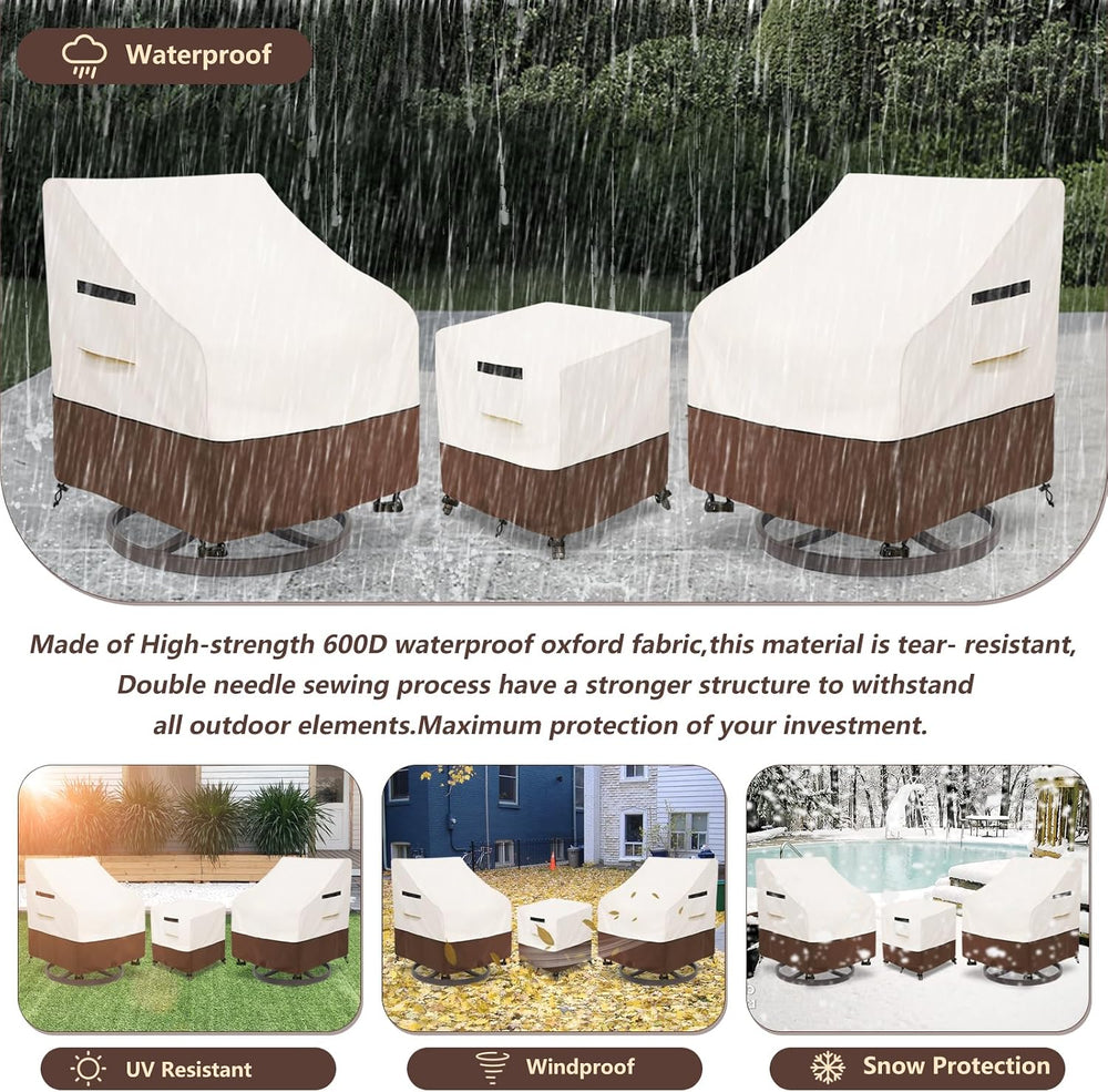 Patio Furniture Set Covers for 3 Piece Outdoor Bistro,Waterproof 100% Outdoor...