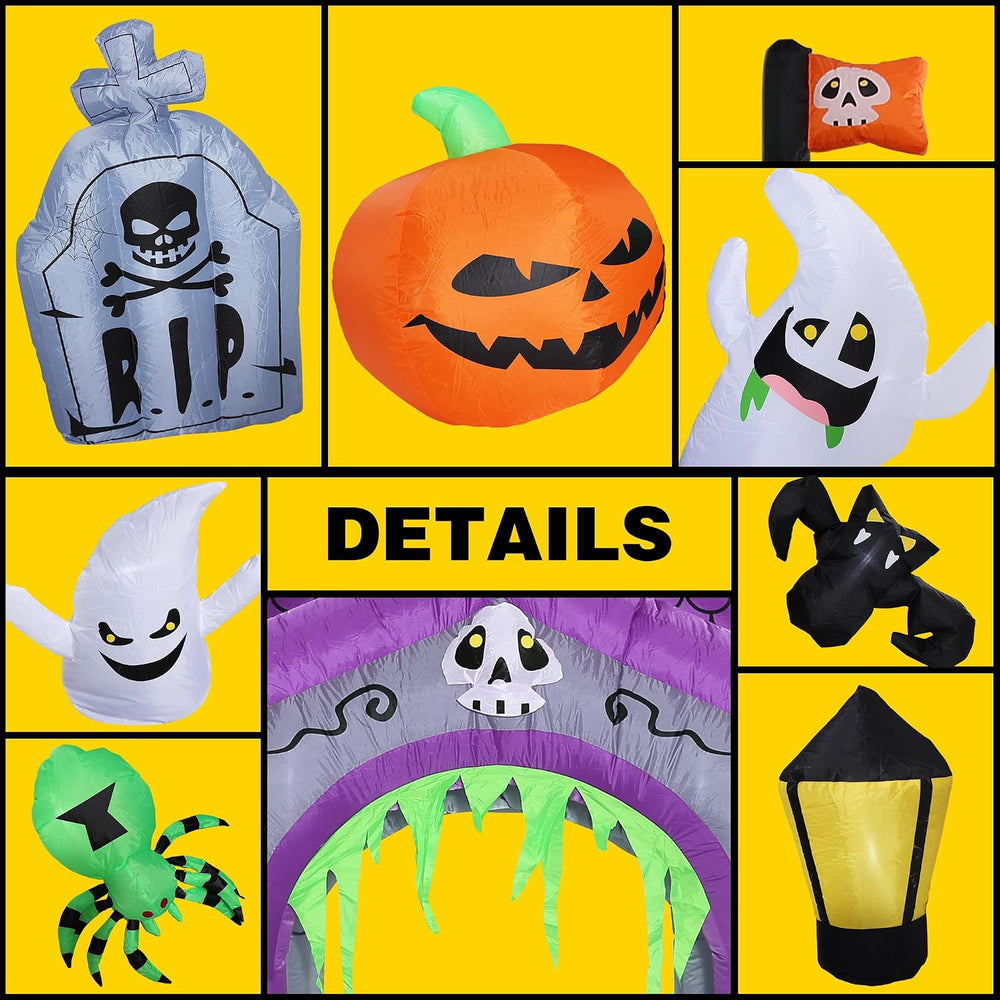 ZPISF Halloween Inflatables Giant 12.5 FT Haunted House Castle Archway