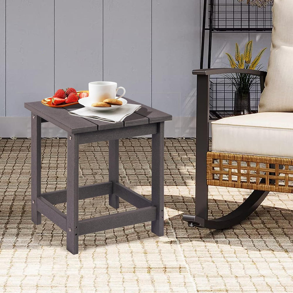 LZRS Adirondack Outdoor Side Table – Durable Weather-Resistant HDPE Patio End...