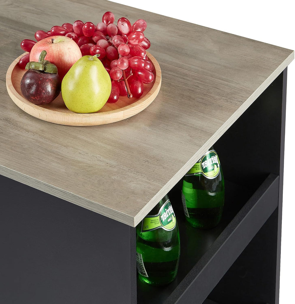 VECELO Small Bar Table and Chairs Tall Kitchen Breakfast Nook with Stools/Din...