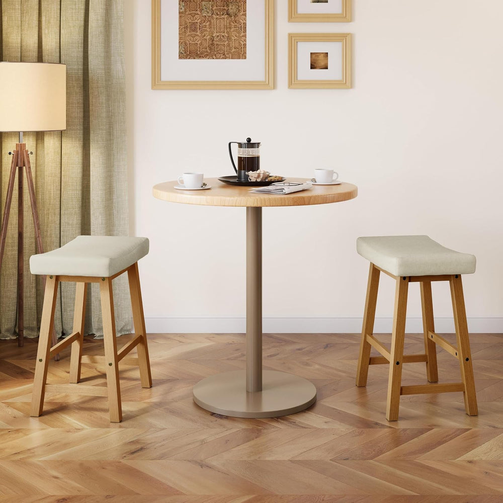 Yaheetech 24 Inch Counter Height Bar Stools Set of 2 Backless