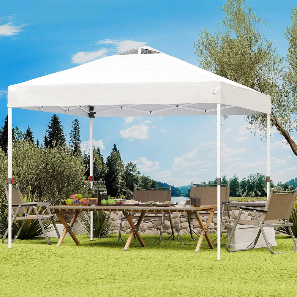 Shades 10x10 Pop Up Canopy with One Push Setup,Heavy Duty Beach Tent with Whe...