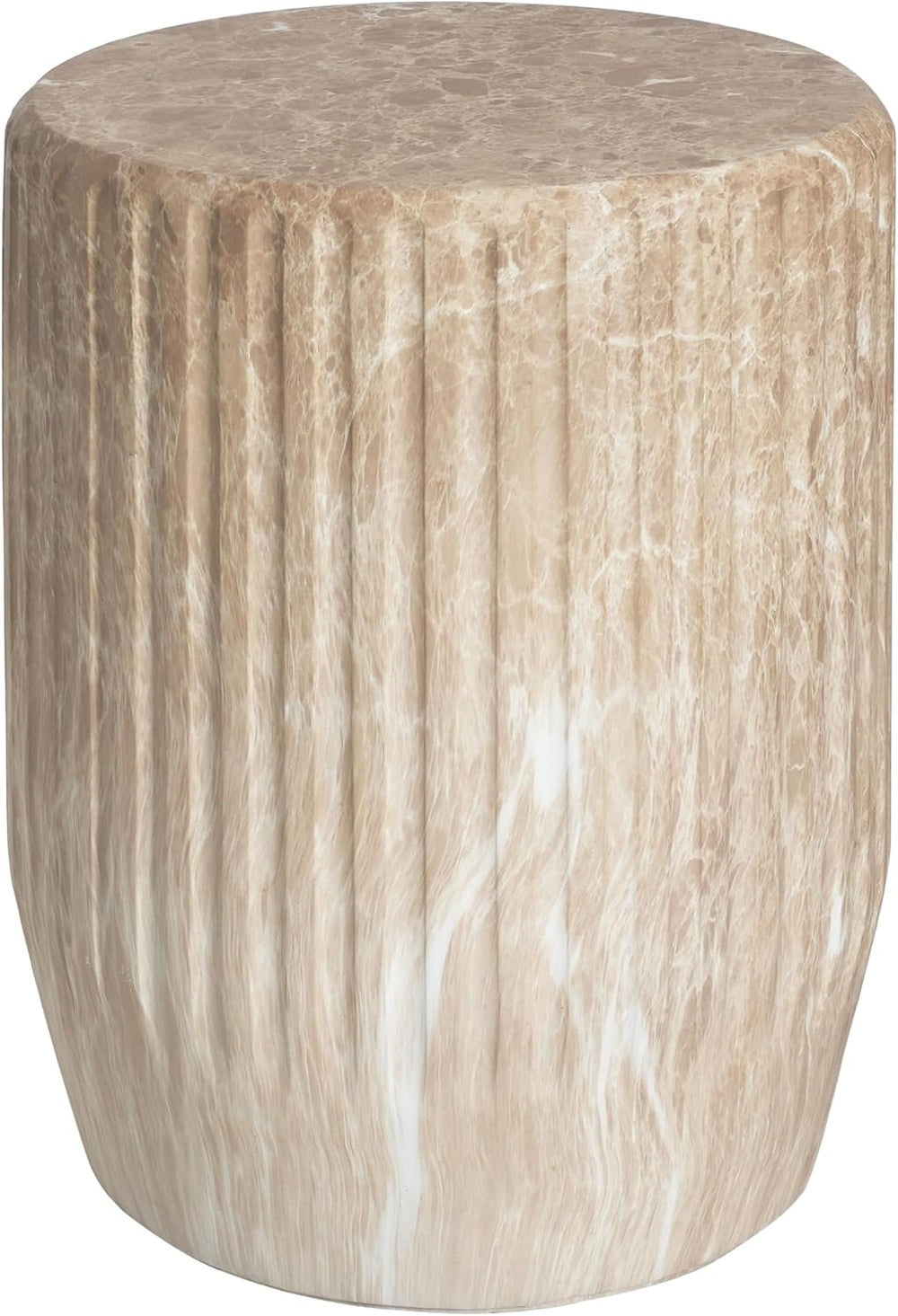 Christopher Knight Home Jayme Outdoor Cylinder Side Table, Lightweight Concre...