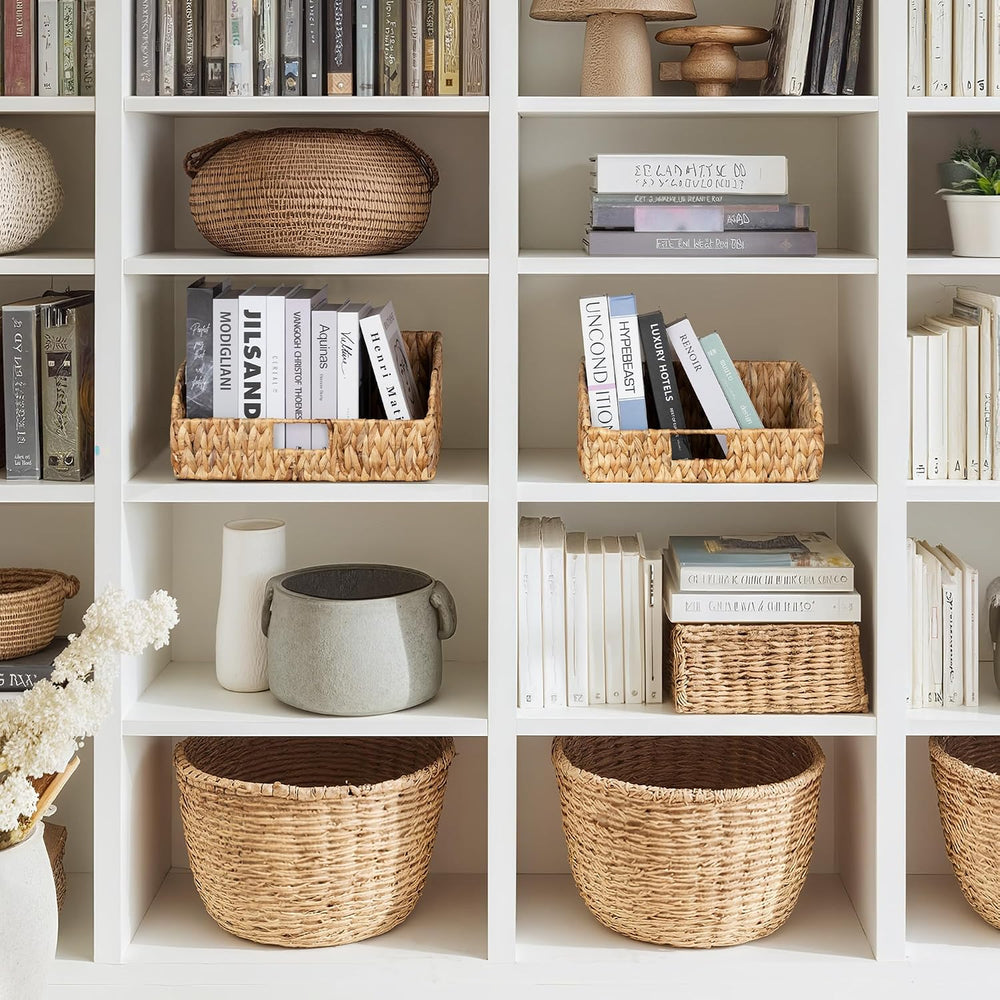 StorageWorks Pantry Baskets for Organizing, Hyacinth Storage Baskets,2-Pack