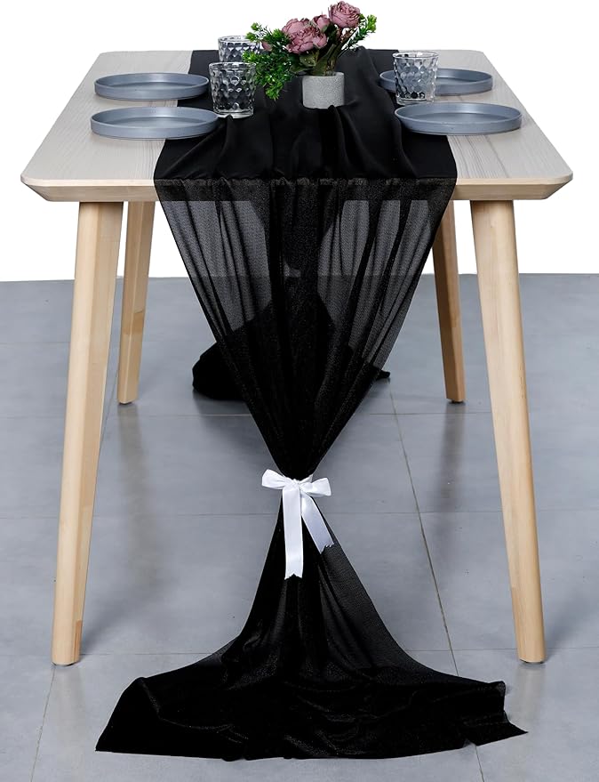 MDS Halloween Chiffon Table Runner - 10 Pack, 29 x 170 Inches, 14ft Each - Sh...