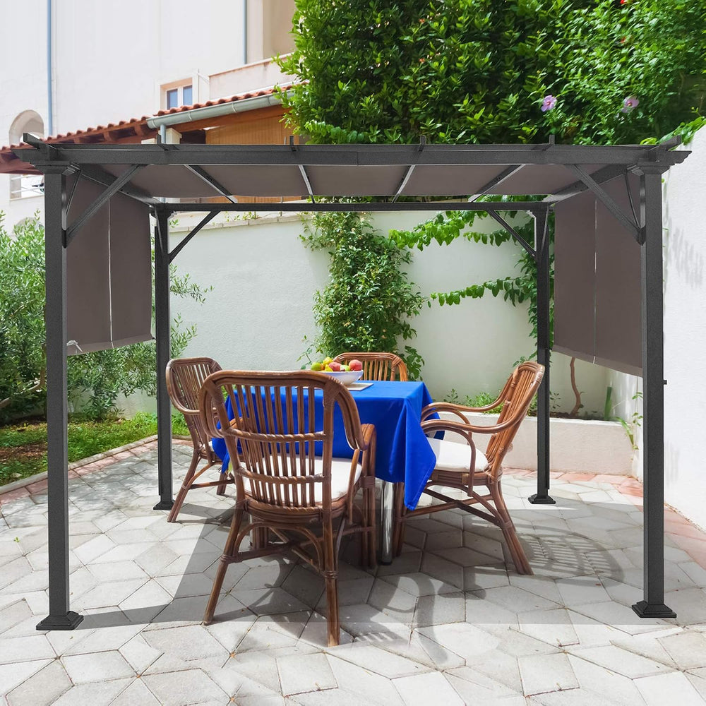 Tangkula 2 Pieces 16x4 Ft Universal Canopy Cover, Outdoor Pergola Roof Top Co...