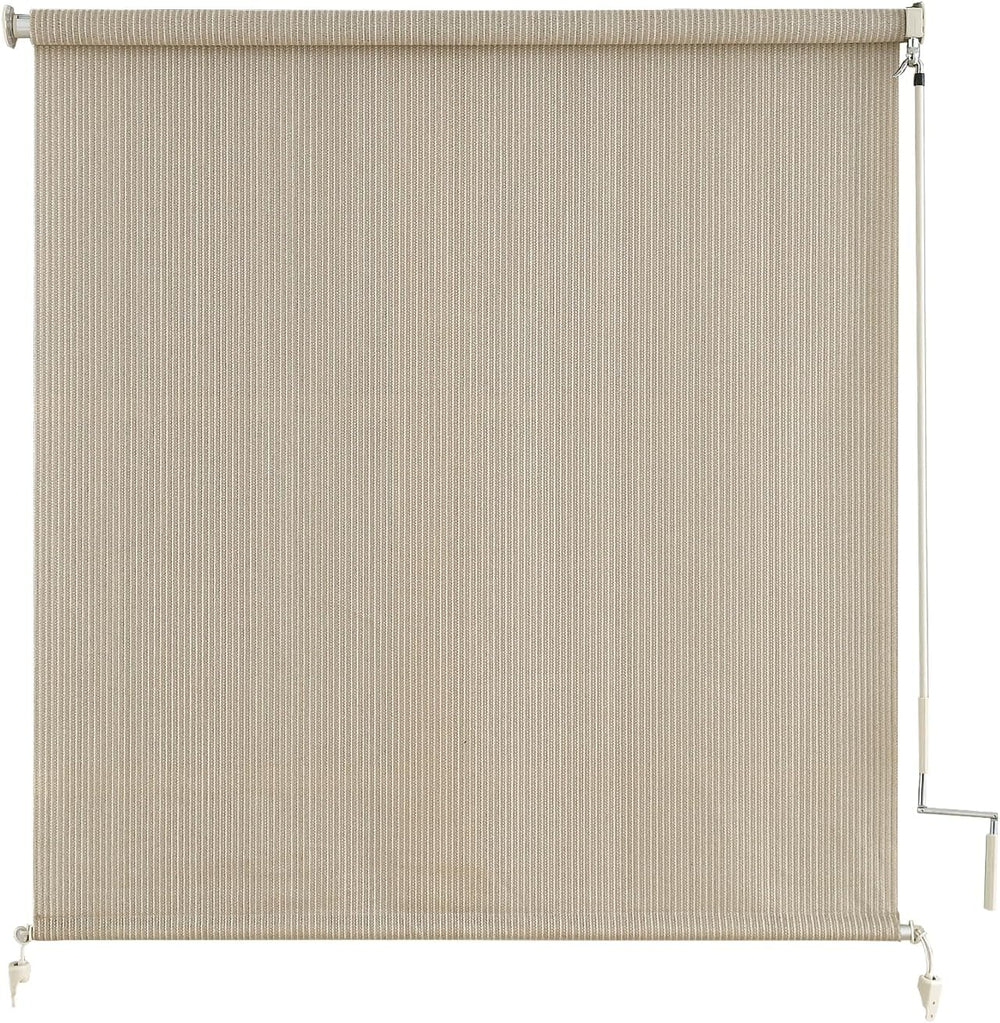 sunoff Outdoor Shades for Patio, Cordless Roller Up Blinds with Shade Cloth f...