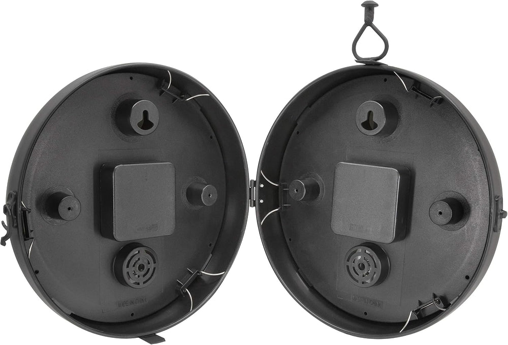 AcuRite 9-Inch Indoor/Outdoor Double-Sided Hanging Clock with 360-Degree Spin...