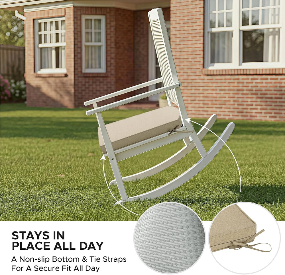 Outdoor Chair Cushions, Fade-Resistant & Water-Resistant, D Shaped Patio ...