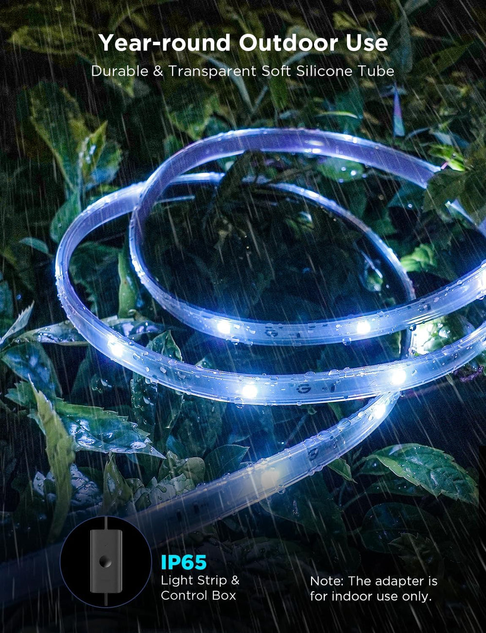 Govee Outdoor LED Strip Lights, 98.4ft Smart Outdoor Lights Work with Alexa a...