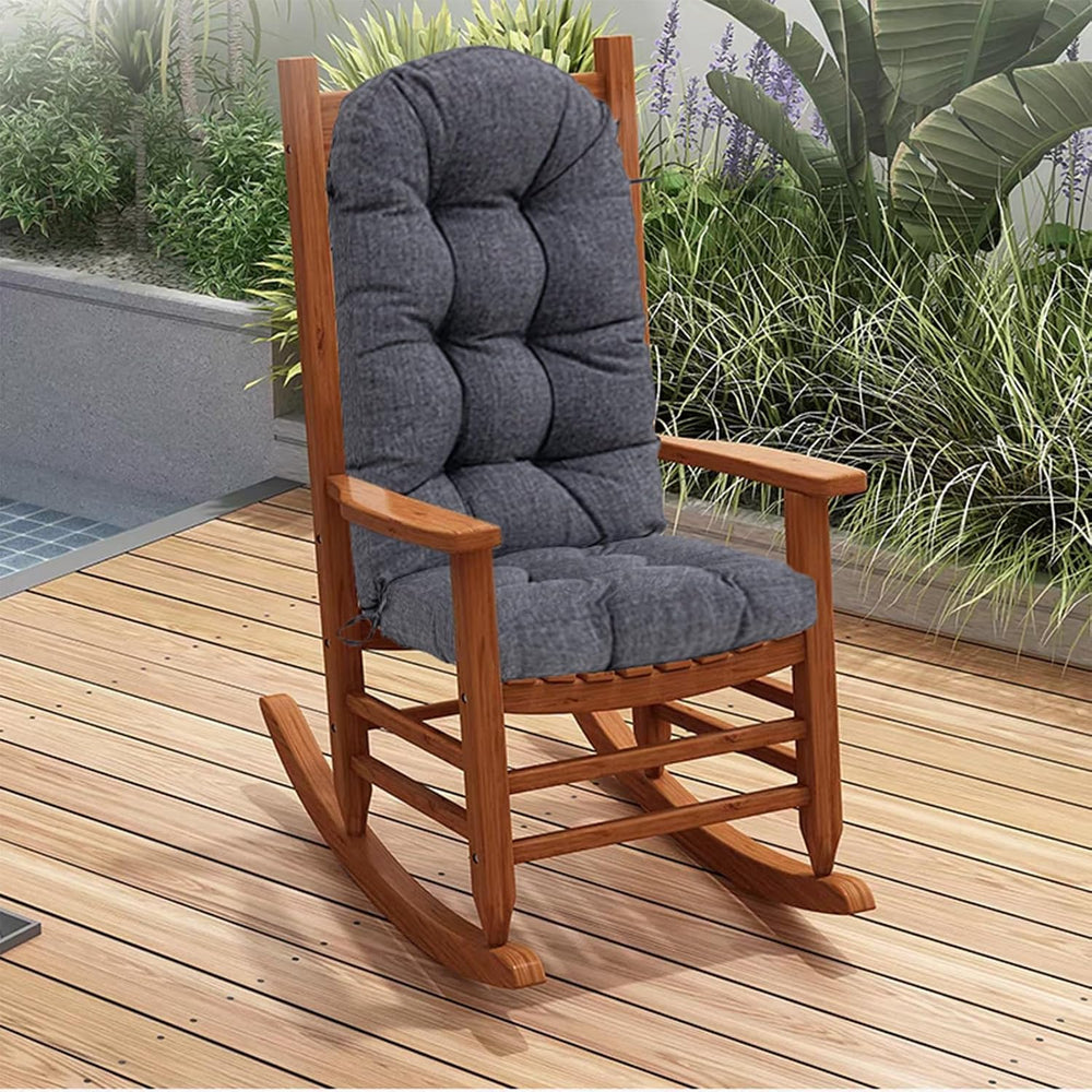 Outdoor Rocking Chair Cushion Set of 2 for Adirondack Chair, High Back Patio ...