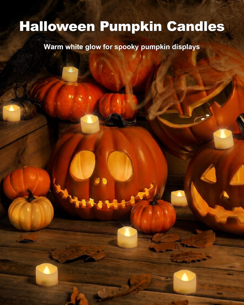 Homemory 72-Pack Novelty Flickering Flameless Tea Light Candles, 200+ Hours