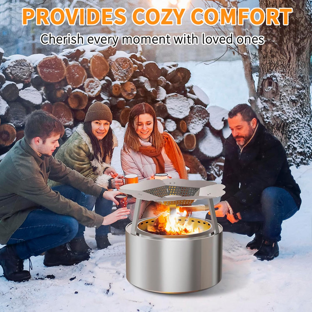 Heat Deflector for Solo Stove Bonfire 19.5", Portable 304 Stainless Stee...