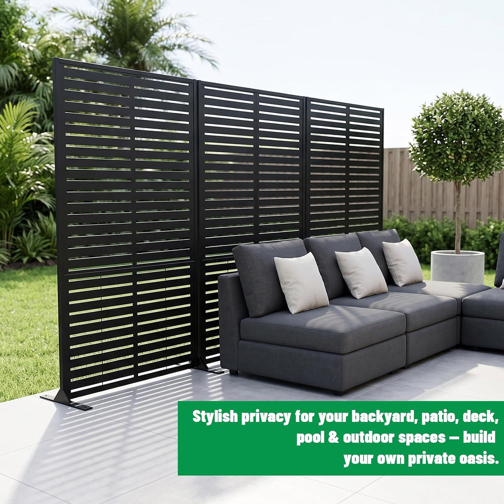 SnugNiture “Metal Privacy Screen”, 72" H × 47" W Weather Resistant ...