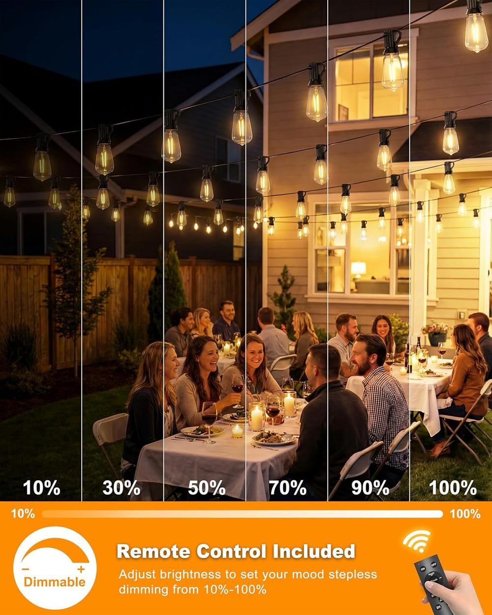 Solar String Lights Waterproof, 162FT(72+3) ST38 Outdoor Lights with Remote, ...