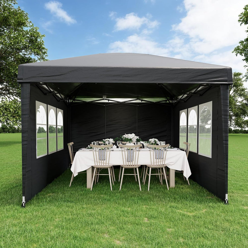 EROMMY Instant 10x10 Pop Up Canopy Tent, Heavy Duty Waterproof Folding Party ...