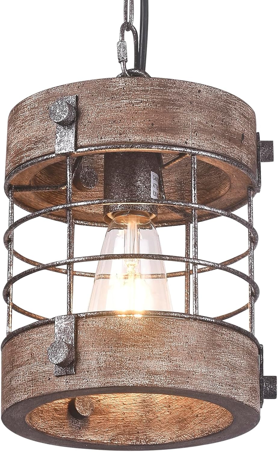 Farmhouse Pendant Light, Rustic Hallway Light Fixtures, Industrial Metal and ...