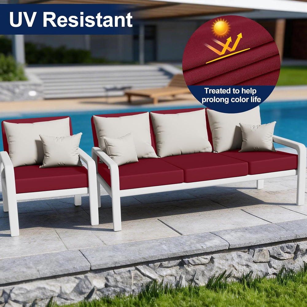 Smiry Waterproof Patio Cushion Covers, Stretch Outdoor Furniture Covers