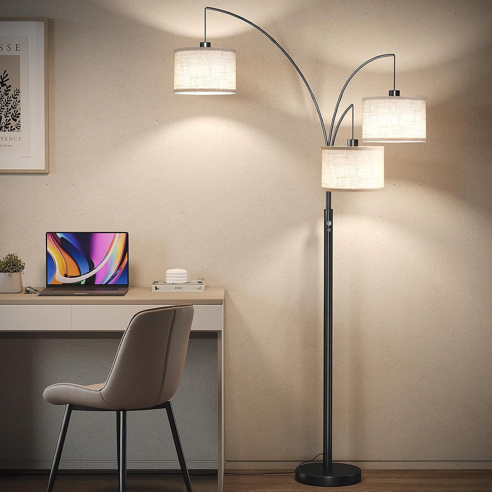 SUNMORY 3 Lights Floor Lamp for Living Room, 78" Tall Standing Lamp with...