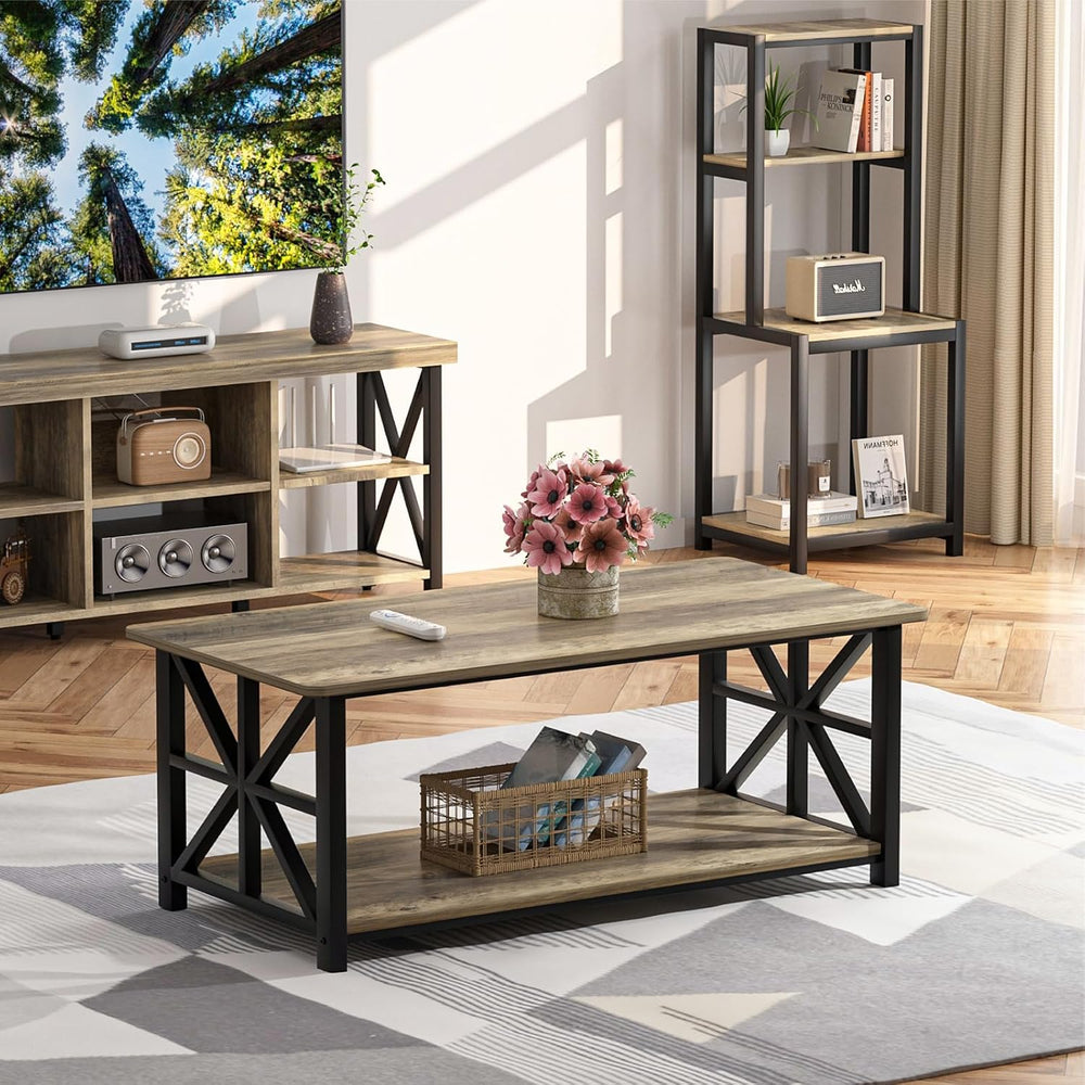 GreenForest Round Corners Coffee Table for Living Room