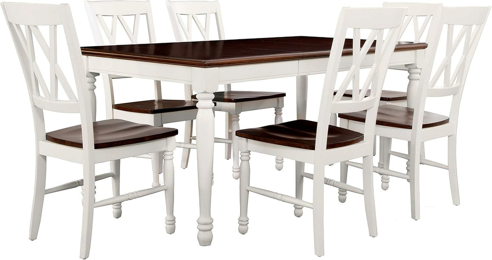 Crosley Furniture Shelby 7-Piece Traditional Dining Table Set for 6, Dinner T...