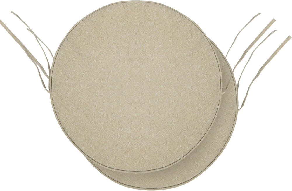 Outdoor Round Chair Cushions 15 Inch, Fade-Resistant & Water-Resistant, B...