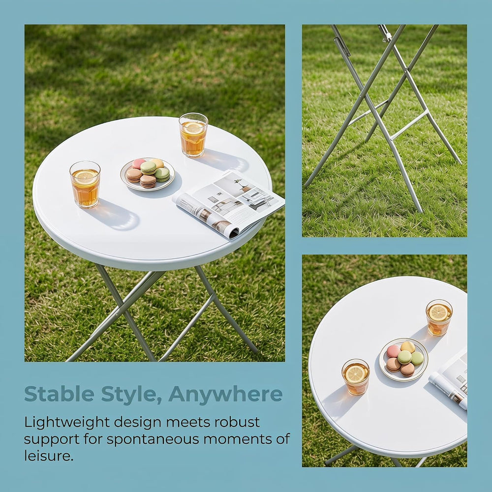 28in Cocktail Table, no Assembly Required, High Top Folding Table