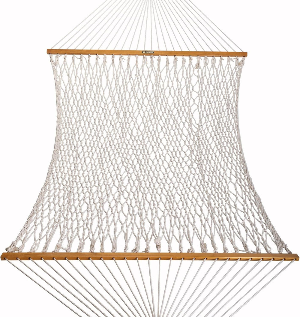 Original Pawleys Island Deluxe Oatmeal DuraCord Rope Hammock – 13 ft. x 65 in...