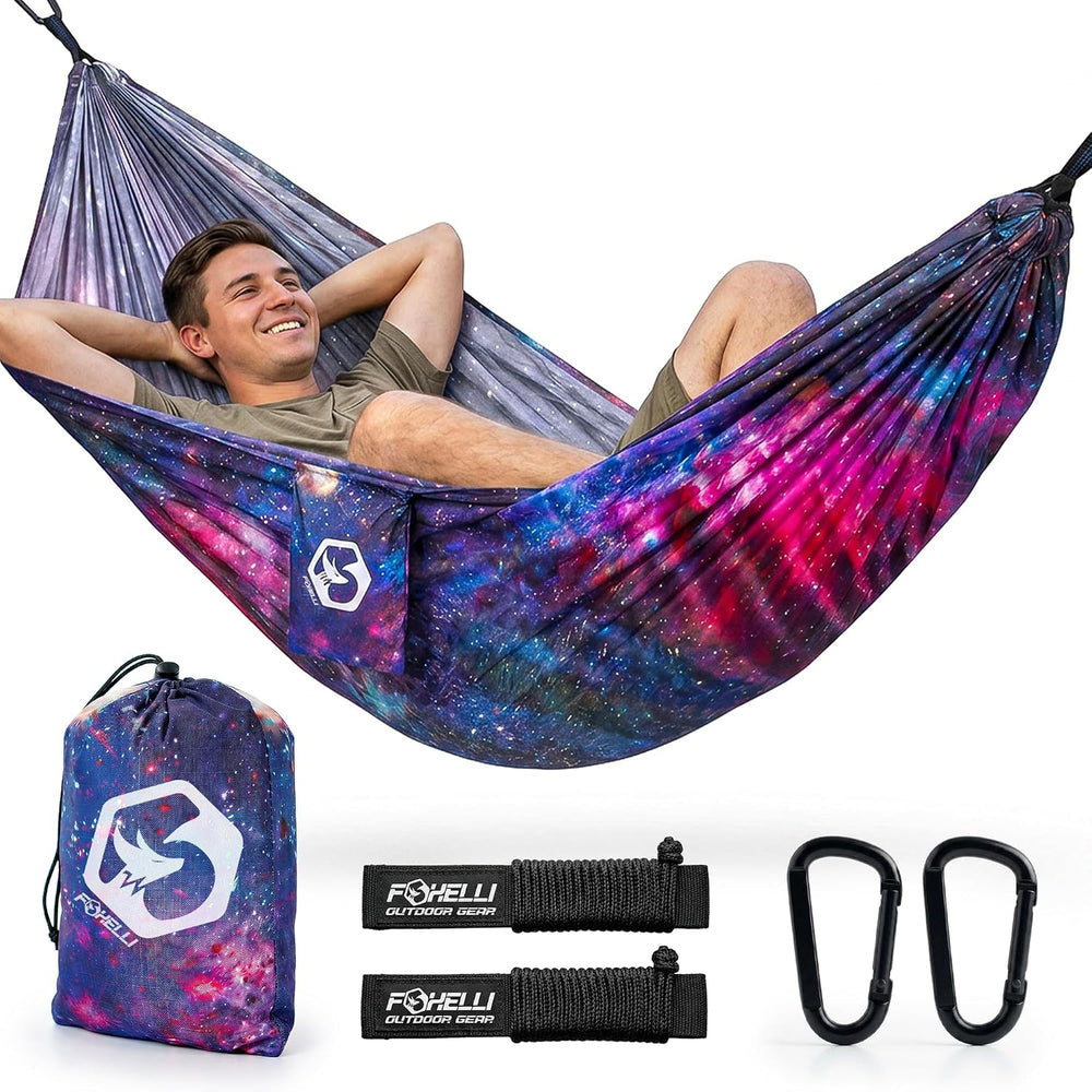 Foxelli Camping Hammock – Ultralight Hammock for Backpacking, Hiking, Festiva...