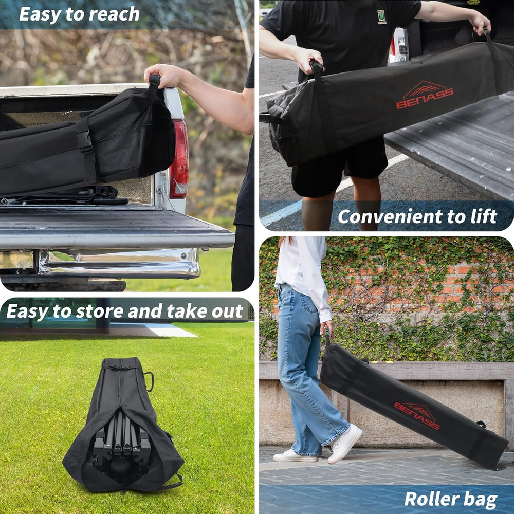 10x10 Pop Up Canopy Tent, Black