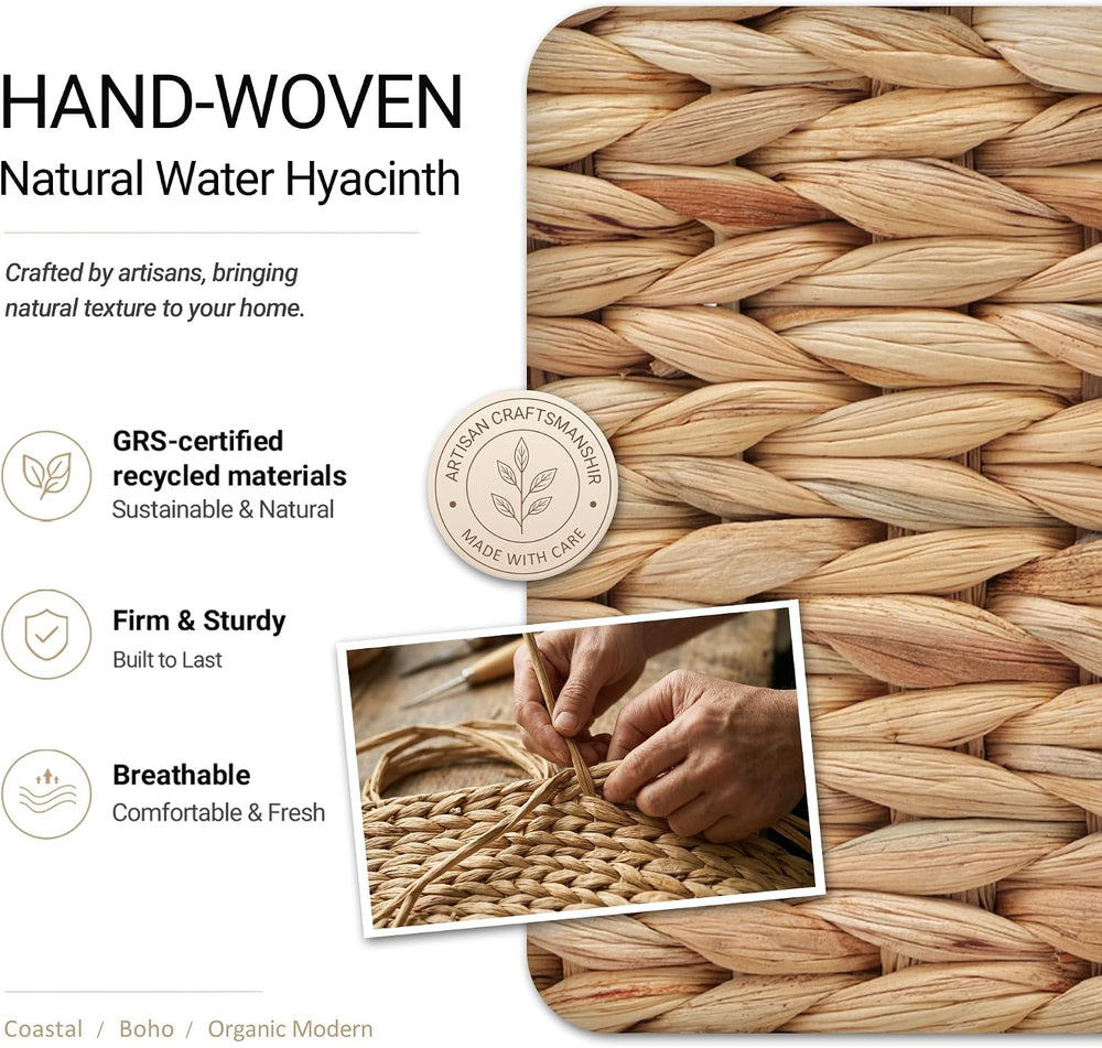 Pantry Baskets and Organizers, Large Wicker Baskets for Shelves, Handwoven La...
