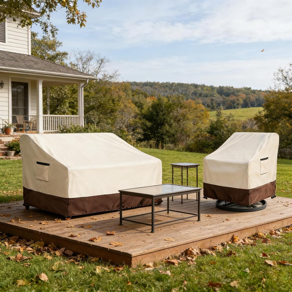 3-Seater Patio Sofa Cover, 600D Heavy Duty Waterproof Outdoor Sofa Covers, 76...