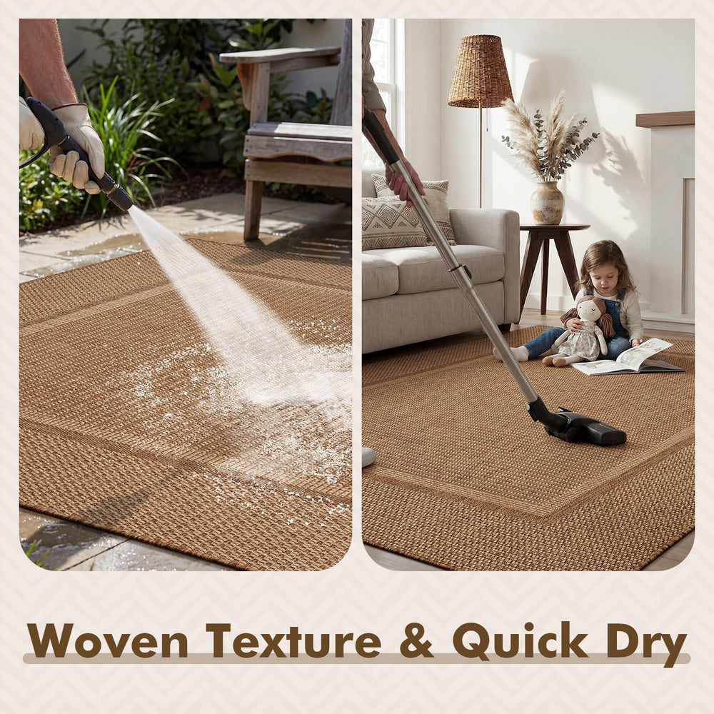 MontVoo-Outdoor Rug-Patio Rug 8x10 ft Polypropylene Indoor Outdoor Rugs Outdo...