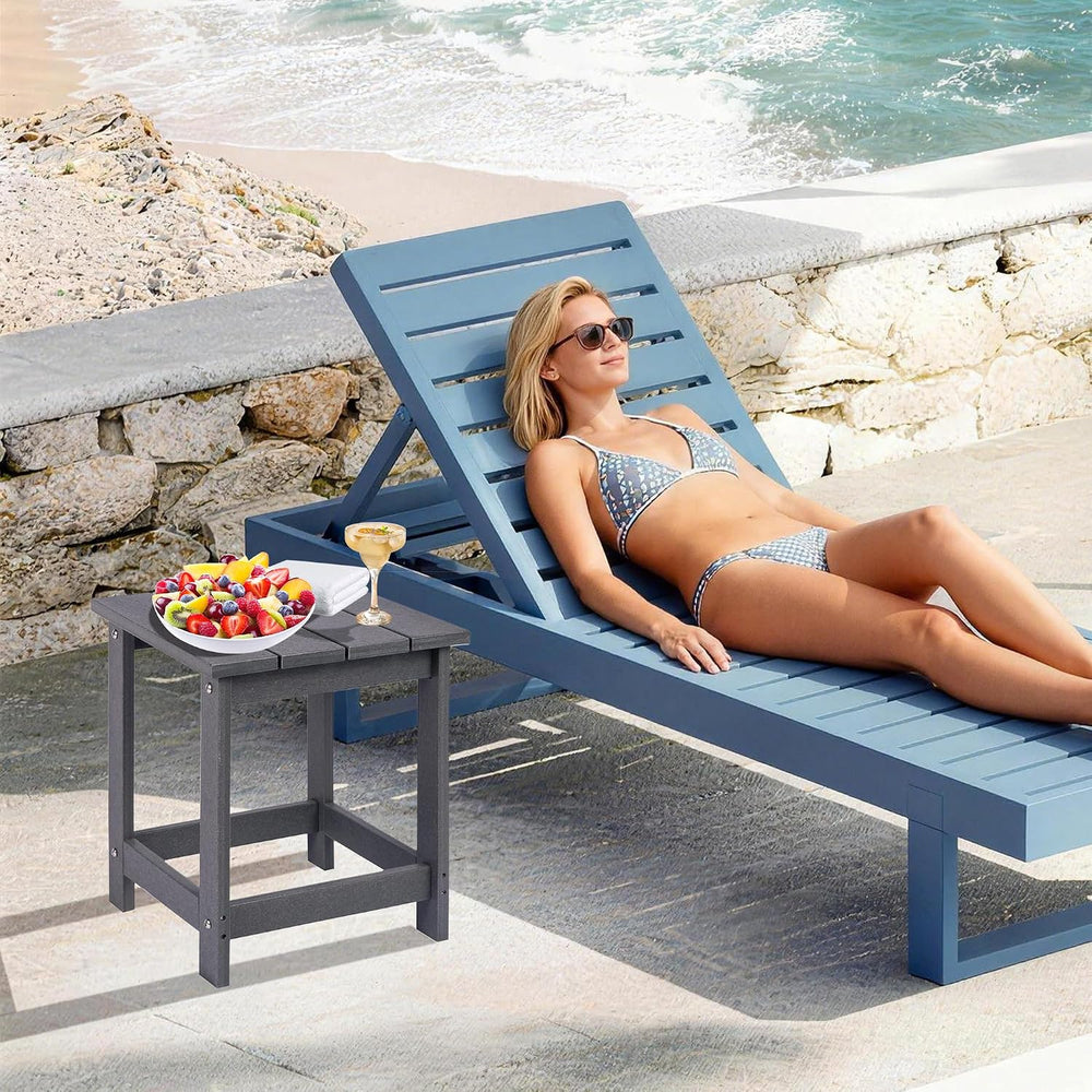 LZRS Adirondack Outdoor Side Table – Durable Weather-Resistant HDPE Patio End...