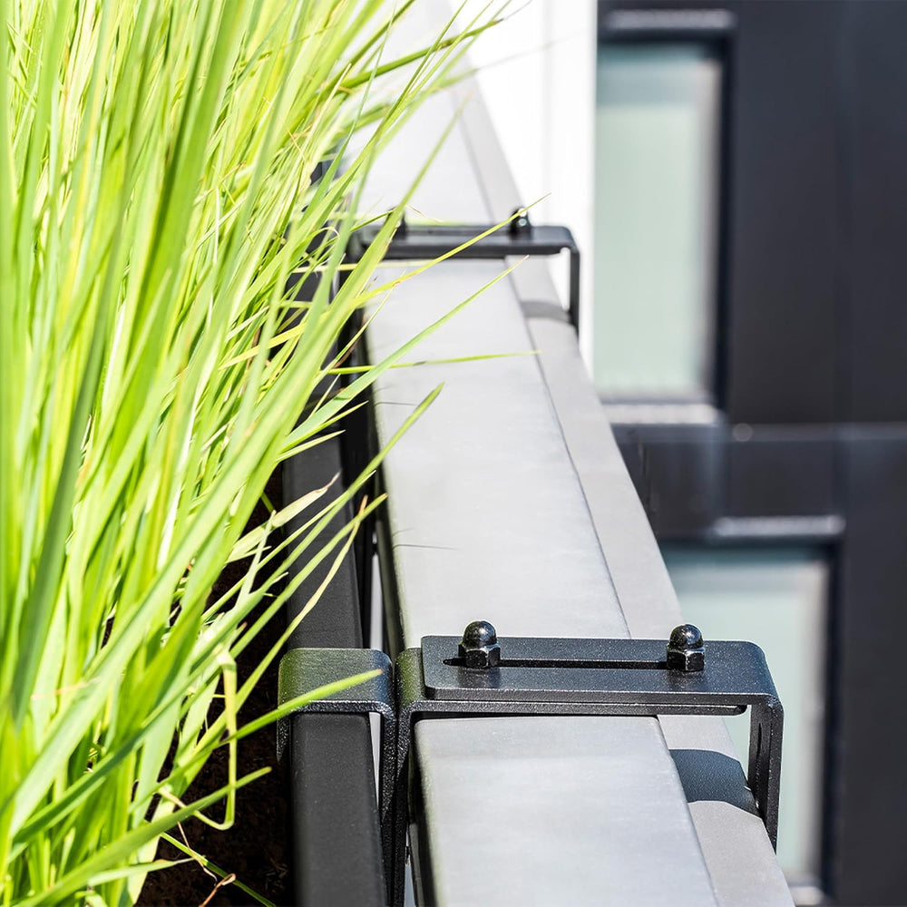 Veradek Block Series Railing Planter - Outdoor Window Box with Bracket