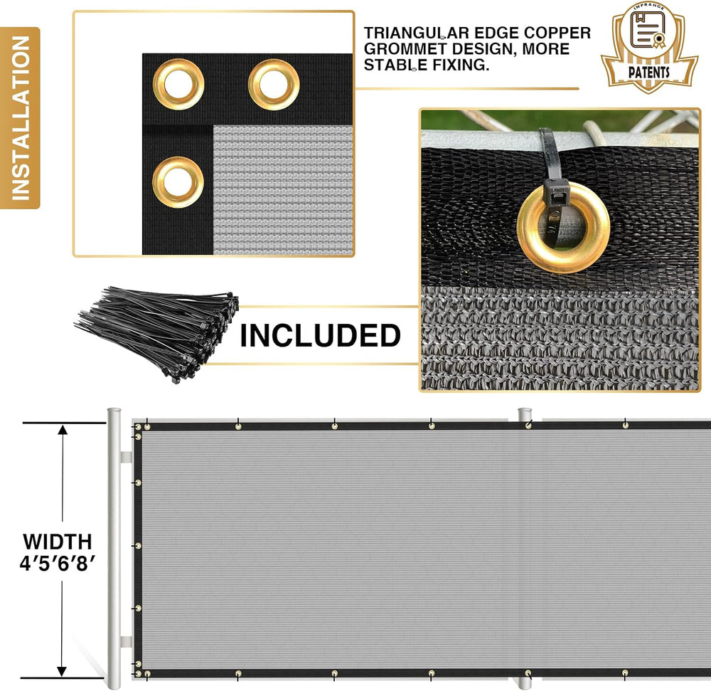 Privacy Fence Screen 6' x 30' Fencing Cover Heavy Duty Mesh Windscree...