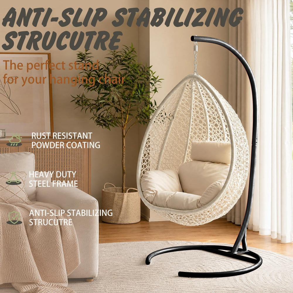 Hammock Stand ONLY,Heavy Duty Hammock Chair Stand Capacity 350 lbs,Black