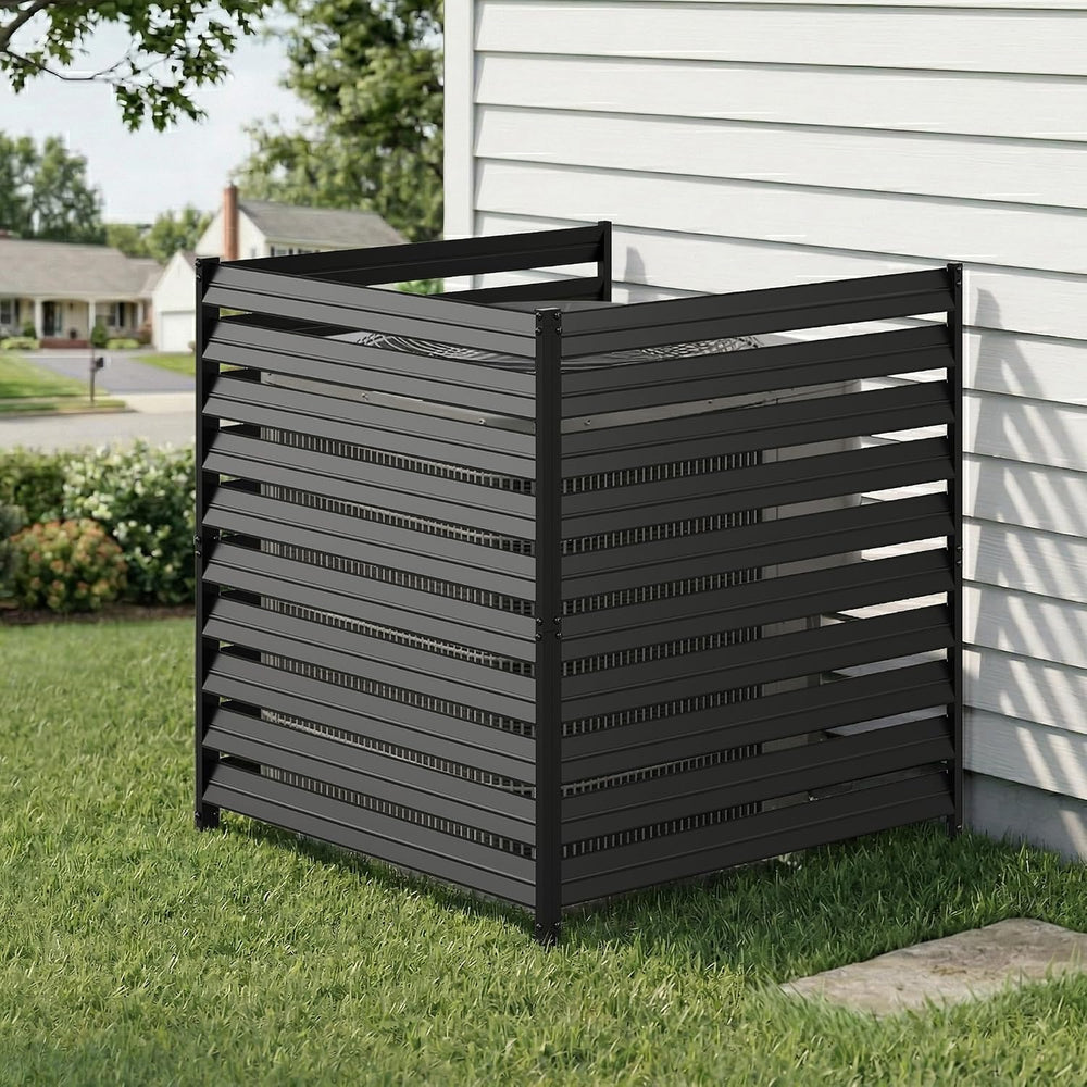 Metal Air Conditioner Fence 3 Panels - 38" W x 40" H Outdoor Privac...