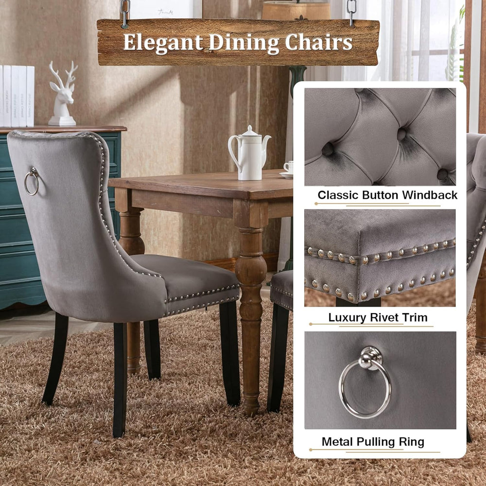 9-Piece Extendable Dining Table Set for 8, 63-78 Inch Rustic Brown Kitchen Ta...